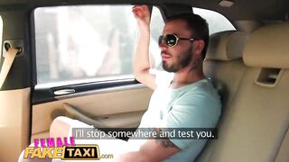 FemaleFakeTaxi Brunette cabbie fucked doggy style
