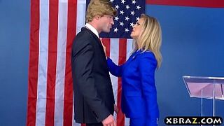 Shocked Ivanka Drumpf helped and anal fucked by a surgeon