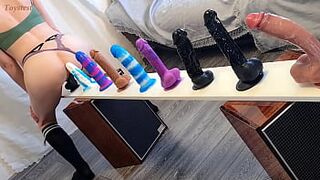 Choosing the Best of the Best! Doing a New Challenge Different Dildos Test (with Bright Orgasm at the end Of course)