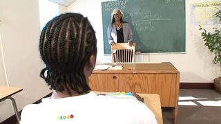 Sexy black teacher getting fucked hard