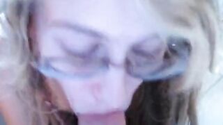 Nerdy Milf Sucks Big Cock