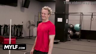 Great Workout With Busty Redhead MILF Lilian Stone And Her Personal Trainer - MYLF