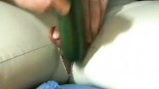 Juicy meat curtains through pants