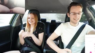 Surprise Verlonis for Justin lush Control inside her pussy while driving car in Public