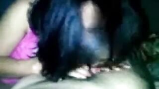 Amateur Asian girl giving head