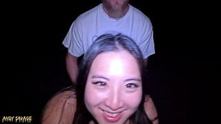 Public BLOWJOB and EATING PUSSY on the beach LATE night Adventure