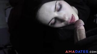 Pale girl facial smile