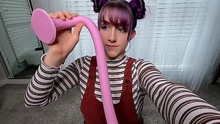 Behind the Scenes - Deepthroating 33 Inches with Camera to see where it all goes first Person View