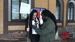 Refugee Welcome - OMG! Refugee destroys the do-gooder's cunt with a huge black dick