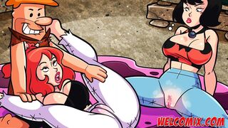 Stretching the pussy in the yoga class - The Flintstoons