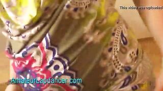 Pregnant teen does lapdance and strip