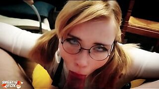 Honey Teenager Deep Sucking Big Cock - Cum in Mouth