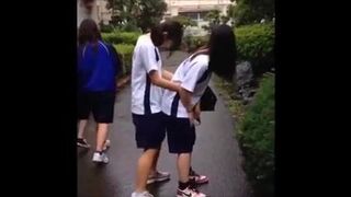japan Standing back Girls
