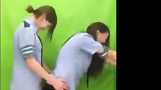 japan Standing back Girls
