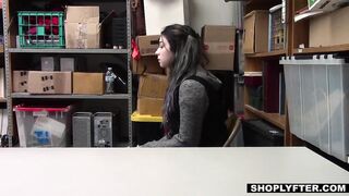 Teen Stepdaughter Caught Shoplifting By Her Dad And Fucked