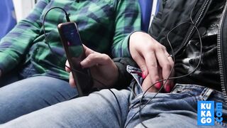 REMOTE CONTROL MY ORGASM IN THE TRAIN / PUBLIC FEMALE ORGASM