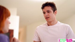 Tiny stepsister teen Madi Collins needed care from her big dick stepbrother