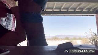 Outside no handed interracial BBC deepthroat