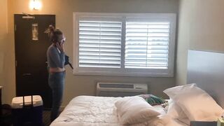 This experienced MILF knows how to please a cock, Hotel maid interrupts us,