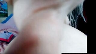 Webcam girl shows asshole close up