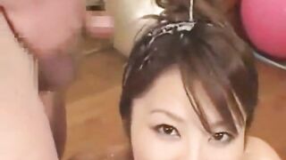 Cute Japanese Slut Getting Fucked in Bukkake