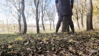 BBW sexy mature playing in the forest Hot fetish