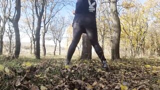 BBW sexy mature playing in the forest Hot fetish