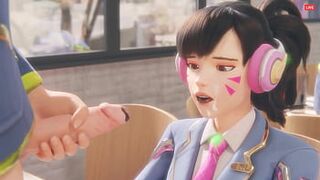 Sweet DVa from Overwatch Pounded by Big Dick