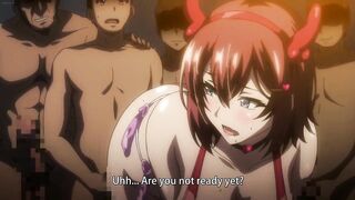 Cute busty girl with glasses rides dick (Hentai)