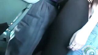 Busty girl groped on the Bus by an old man !