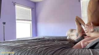 EPIC THREESOME with two fit petite girls and dominant