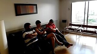 my friend's goes to the super and she fucks two guys any part 2 stage 2