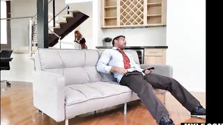 stepDAD fucks stepDAUGHTER while stepMOM fucks stepSON- Lauren Phillips & Zoey Monroe