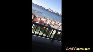 Balcony cocksucking