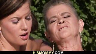 His GF and old mom fucking