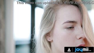 JOYMII - Hot Blonde Masturbates While Fantasizing Her Stepbrother Smashing Her Until He Nuts Inside