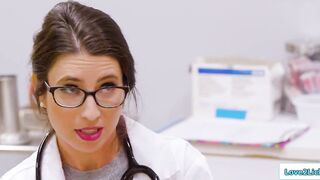 Milf and stepdaughter lick doctors pussy