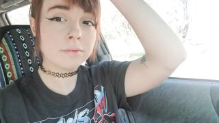 Dildo car fucking