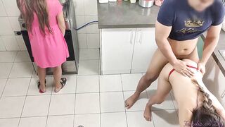 Fucking with La StepCousin in the Kitchen and my StepAunt joins us