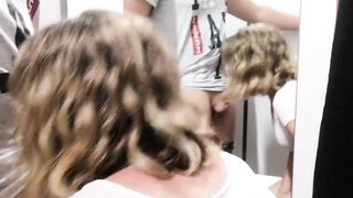 Our First Sex Video In A Fitting Room (Risky Blowjob)