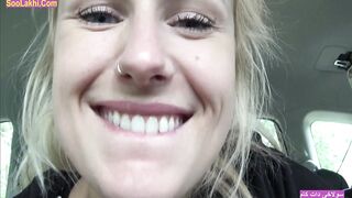 Huge Boobs Stepmom Sucks In Car While Daddy Is Outside