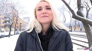 GERMAN SCOUT - YOUNG BLUE EYES TEEN MARILYN FUCK AT STREET CASTING