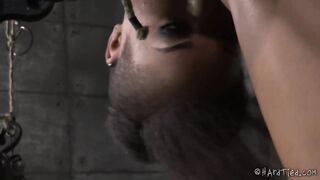 Ebony Cutie In Strict Rope Bondage