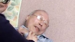 Old man and fuck Japanese milf