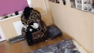 Dildoed and whipped in Bondage
