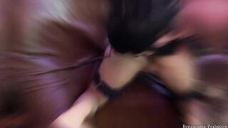 Fuck a slave in all holes. The bitch squirts on her face. (With subs)