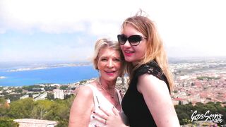 70 year old Eva shares a cock with beautiful 22 year old Lyna