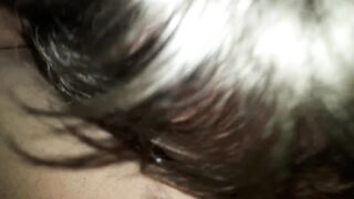 Roger eats girlfriend's tight pussy pov style