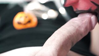 HALLOWEEN BLOWJOB - The Best Cum Mouth Ever Teen Orgasm