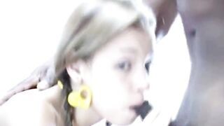 Threesome teen Selina 18 sucks chunky cocks